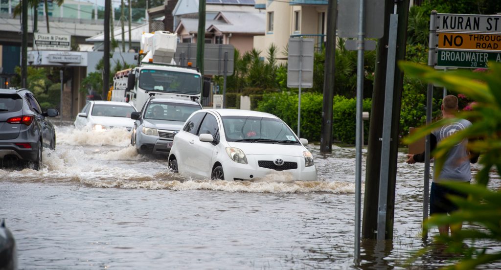 Bribie breach: Powerful seas cut fragile island in two