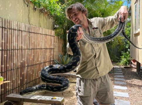 Snake catcher tells of monster encounters in the region